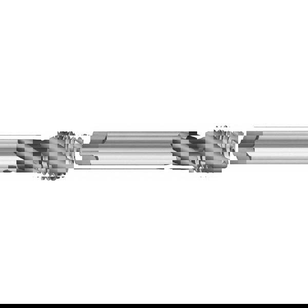 1-1/2 - 11-1/2 NPT, 15° Helix, 5 Flutes, Modified Bottoming Chamfer, Bright Finish, Cobalt, Spiral Flute Pipe Tap