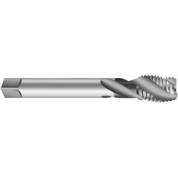 1/16-27 NPTF, 15&deg; Helix, 3 Flutes, Modified Bottoming Chamfer, Bright Finish, High Speed Steel, Spiral Flute Pipe Tap