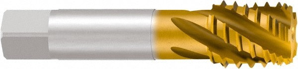 1 - 11-1/2 NPT, 5 Flutes, TiN Coated, Cobalt, Interrupted Thread Pipe Tap