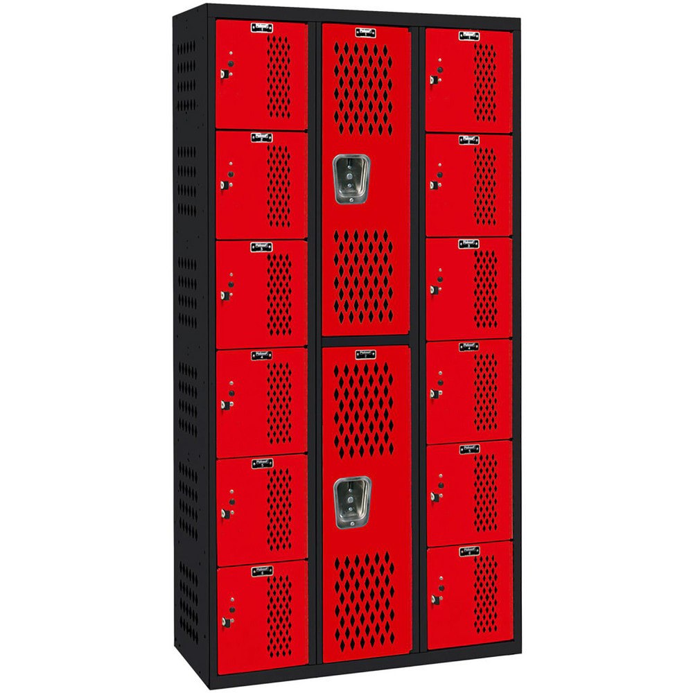 Lockers; Locker Style: Horizontal ; Locker Configuration: 3-Wide ; Assembled: Yes ; Shelf Capacity: 0 ; Handle Type: Recessed; Pull ; Locker Material: Steel