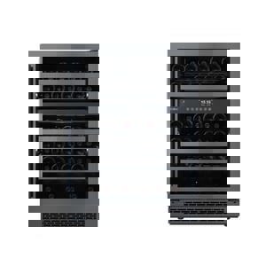 23-13/16 in. Undercounter Wine Cooler in Black Stainles Steel