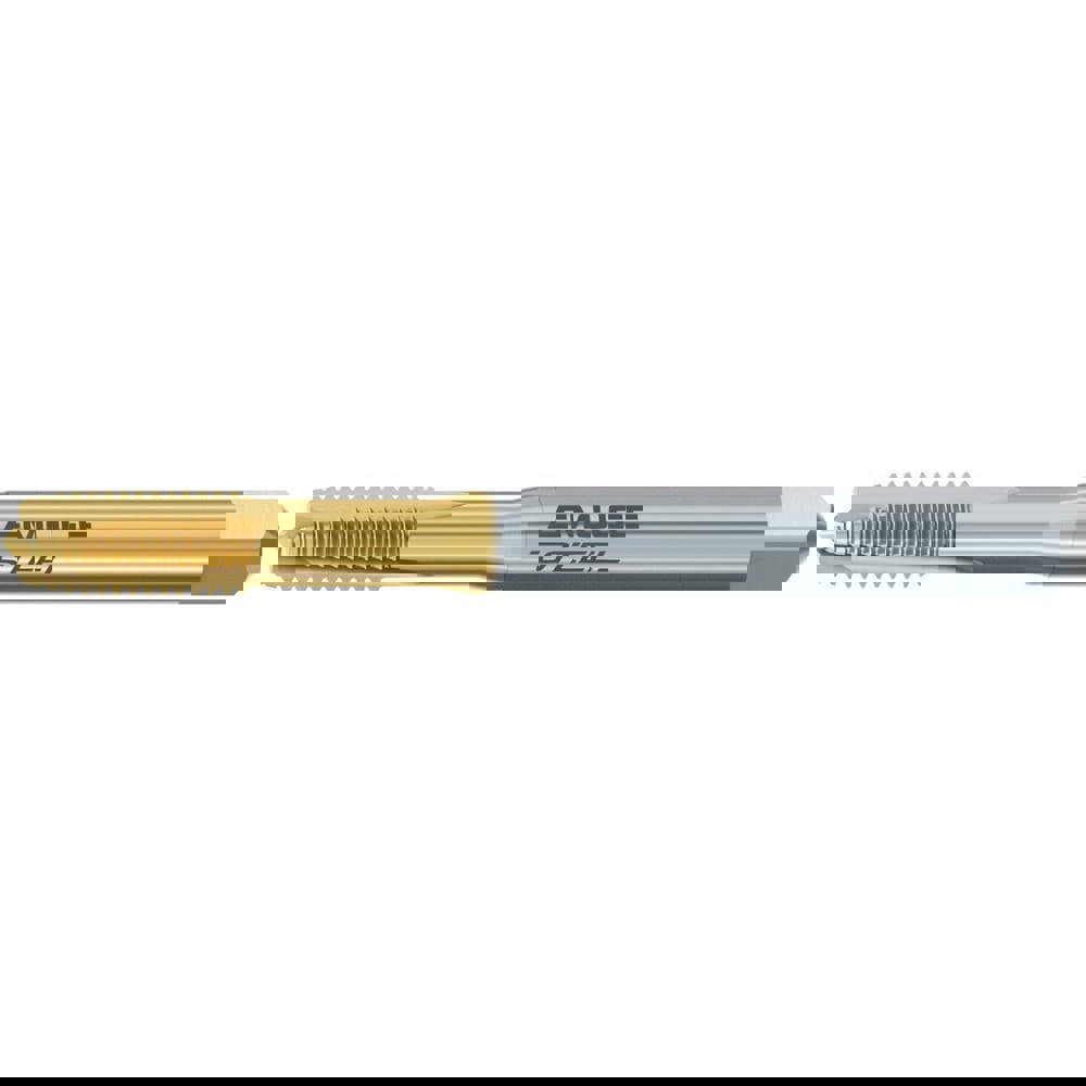 Spiral Point Tap: M6x1 Metric, 3 Flutes, Plug Chamfer, 6H Class of Fit, High-Speed Steel-E, TiN Coated