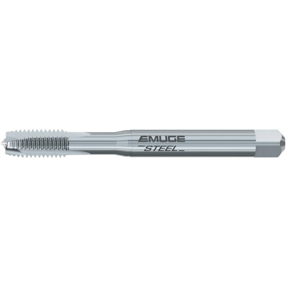 Spiral Point Tap: M8x0.75 Metric Fine, 3 Flutes, Plug Chamfer, 6H Class of Fit, High-Speed Steel-E, Bright/Uncoated