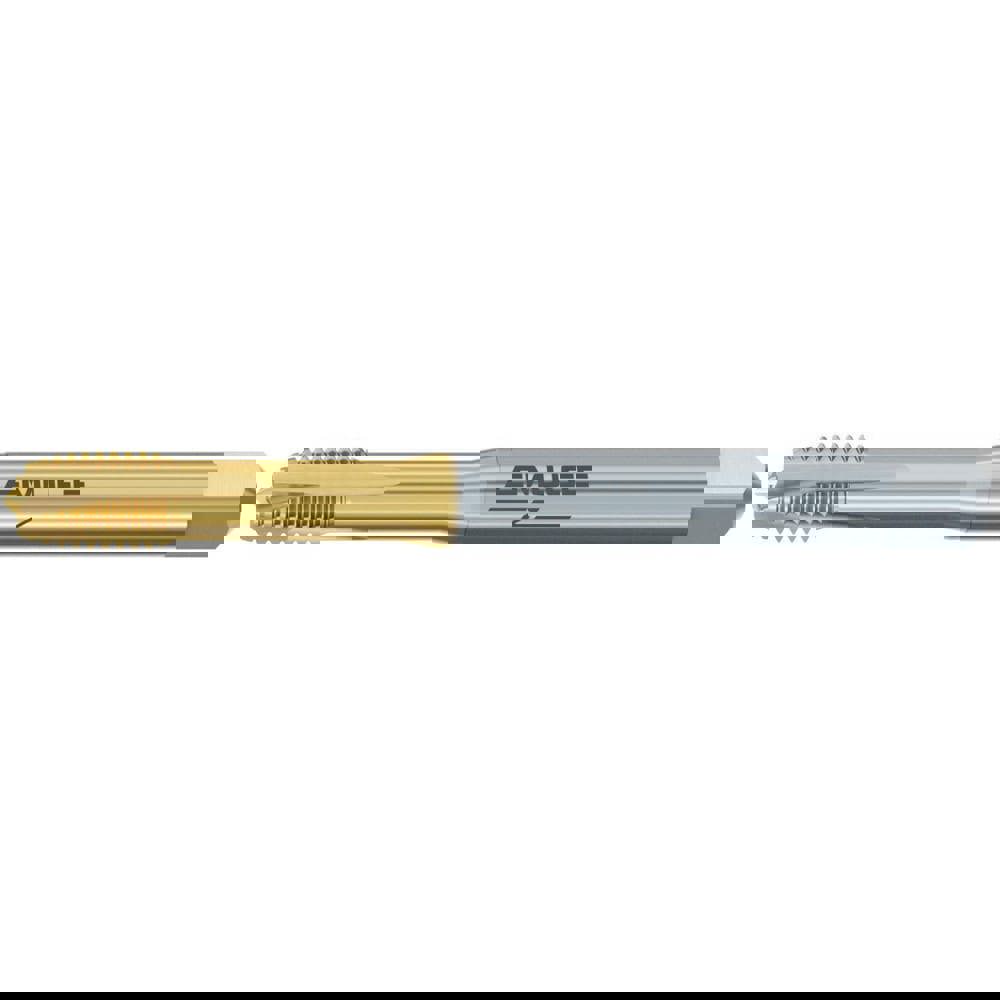 Spiral Point Tap: M5x0.8 Metric, 3 Flutes, Plug Chamfer, 6HX Class of Fit, High-Speed Steel-E-PM, TiN-70 Coated