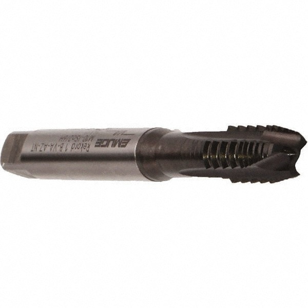 Spiral Point Tap: M2 x 0.4, Metric Coarse, 2 Flutes, Plug, 6H, Cobalt, Nitride Finish
