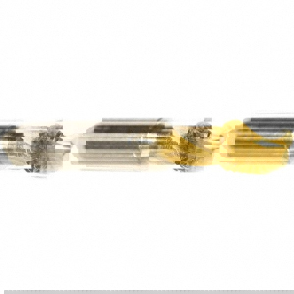 Spiral Flute Tap: M4x0.70 Metric, 3 Flutes, Modified Bottoming, 6HX Class of Fit, Cobalt, TIN Coated