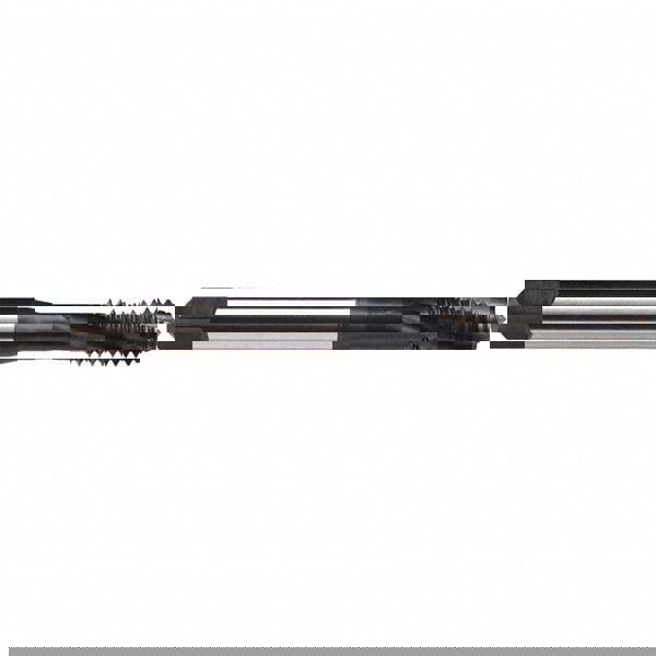 Spiral Flute Tap: M2.5x0.45 M, 2 Flutes, Modified Bottoming, 6H Class of Fit, Cobalt, NT2 Coated