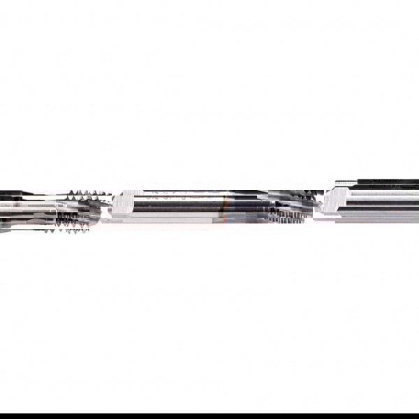 Spiral Flute Tap: M2x0.40 M, 2 Flutes, Modified Bottoming, 6H Class of Fit, Cobalt, TICN Coated