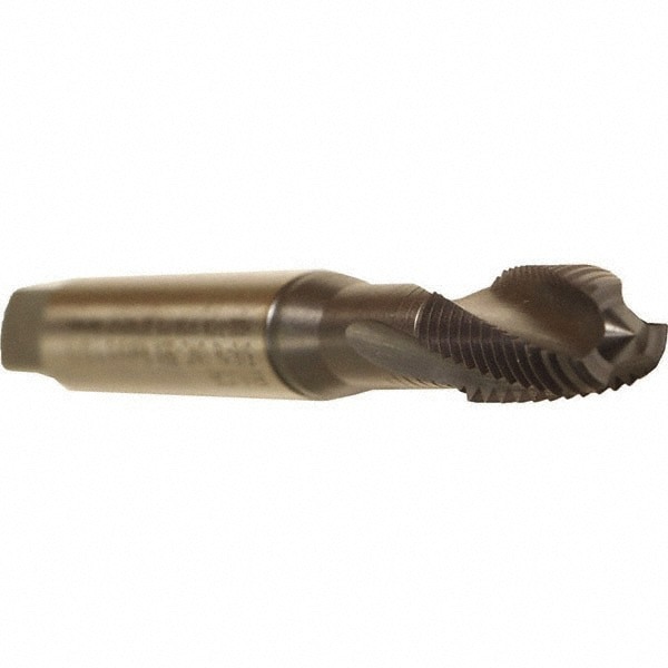 Spiral Flute Tap: M4x0.70 Metric, 3 Flutes, Modified Bottoming, 6HX Class of Fit, Cobalt, TICN Coated