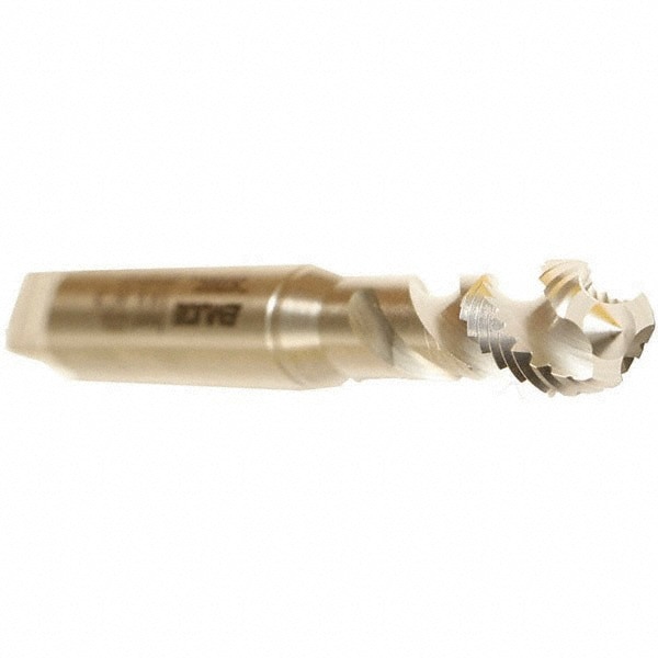 Spiral Flute Tap: M3.5x0.60 Metric, 3 Flutes, Modified Bottoming, 6H Class of Fit, Cobalt, Bright/Uncoated