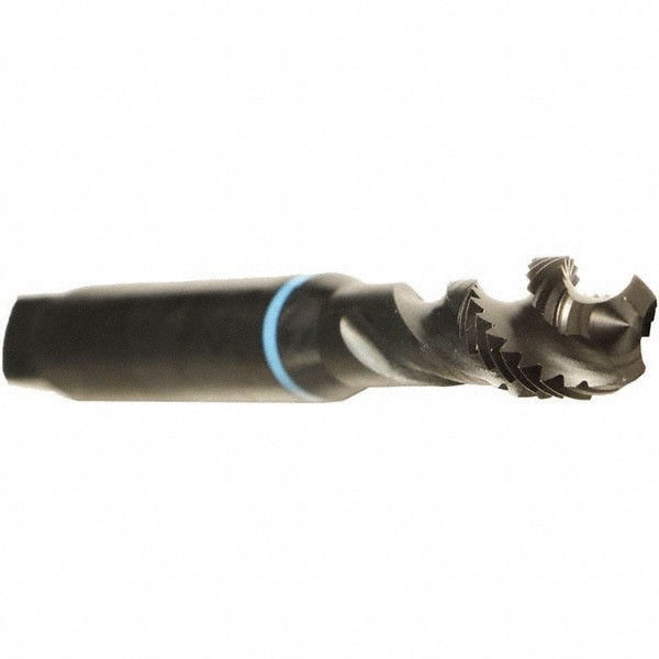 Spiral Flute Tap: M8x0.75 Metric Fine, 3 Flutes, Modified Bottoming, 6H Class of Fit, Cobalt, Oxide Coated