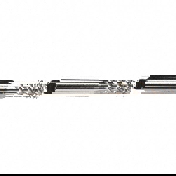 Spiral Flute Tap: M8x1.25 M, 4 Flutes, Bottoming, BT Class of Fit, High Speed Steel, Bright/Uncoated