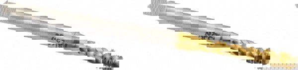 Spiral Flute Tap: M3x0.50 Metric Coarse, 3 Flutes, Bottoming, 6H Class of Fit, High Speed Steel, TIN Coated