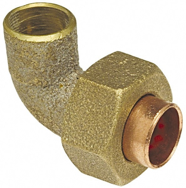Cast Copper Pipe 90 &deg; Union Elbow: 3/8