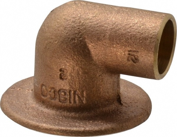 Cast Copper Pipe 90 &deg; Flanged Sink Elbow: 1/2