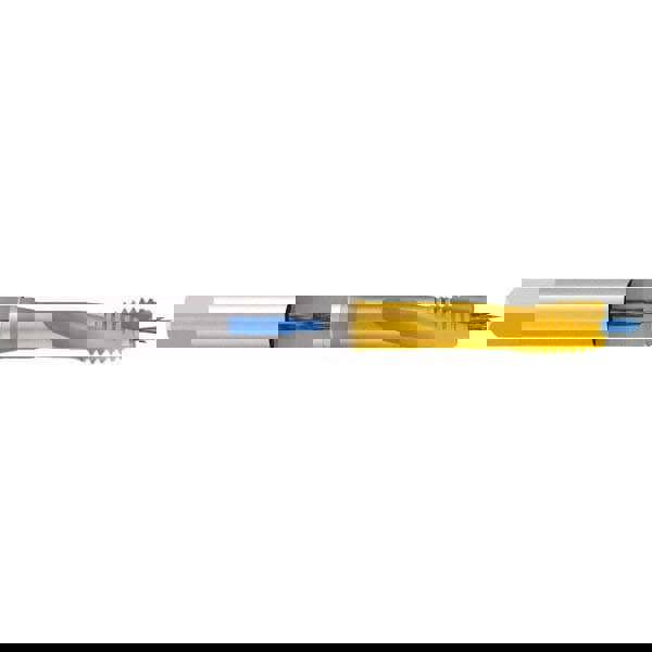 Spiral Flute Tap: M6x1.00 Metric, 3 Flutes, Modified Bottoming, 6HX Class of Fit, Cobalt, TIN Coated