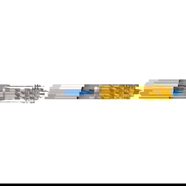 Spiral Flute Tap: M10x1.50 Metric, 3 Flutes, Bottoming, 6H Class of Fit, Cobalt, TIN Coated