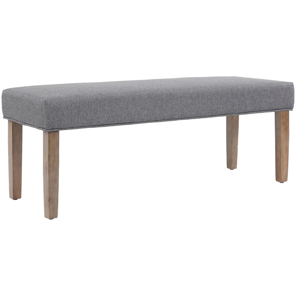 Bench Seat: Linen, Gray, 17-1/2 x 44-1/2