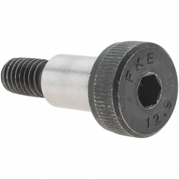 Shoulder Screw: 8 mm Shoulder Dia, 12 mm Shoulder Length, M6x1.00, 8 Alloy Steel, Hex Socket