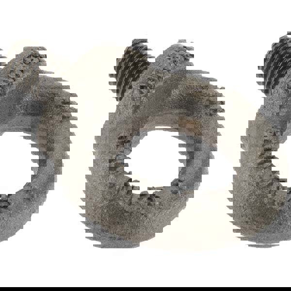 Fixed Lifting Eye Bolt: With Shoulder, M10 x 1.50 Thread, Grade 1015 Steel