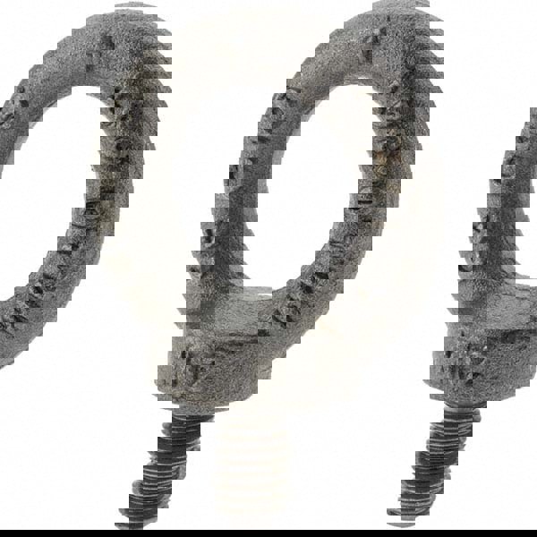 Fixed Lifting Eye Bolt: With Shoulder, M12 x 1.75 Thread, Grade 1015 Steel