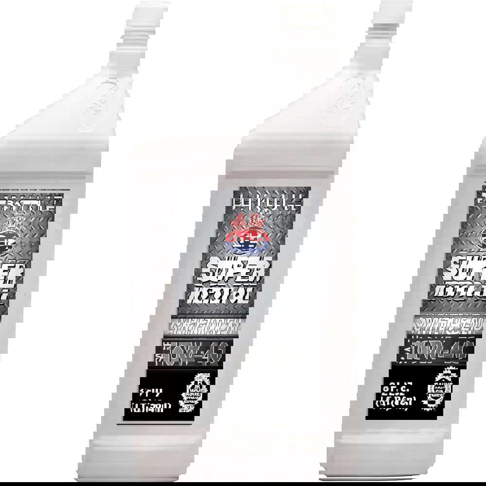 Motor Oil; Type: Synthetic Blend Engine Oil ; Container Size: 32fl oz ; Grade: 10W-40 ; Base Oil: Synthetic Blend ; Color: Amber