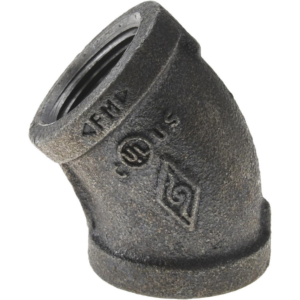 Black 45 &deg; Elbow: 3/4