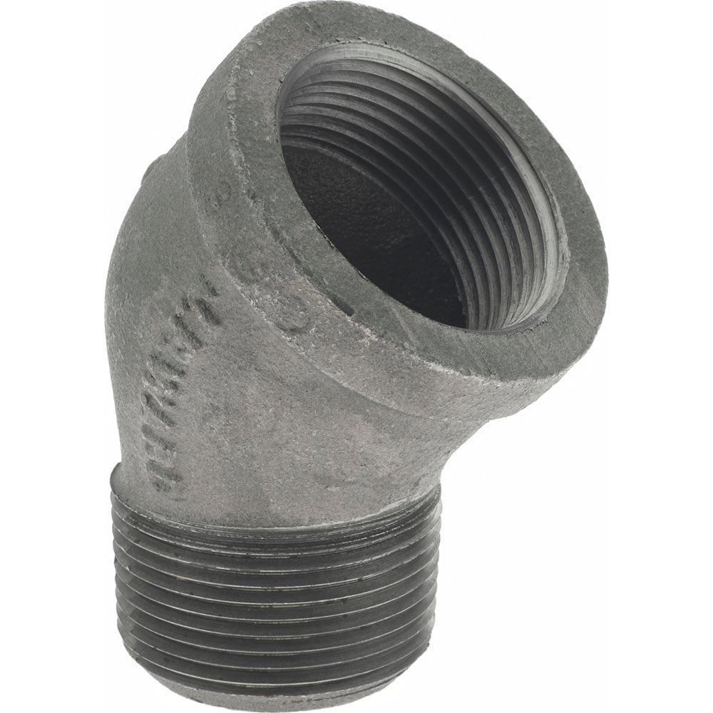 Black 45 &deg; Street Elbow: 1-1/4