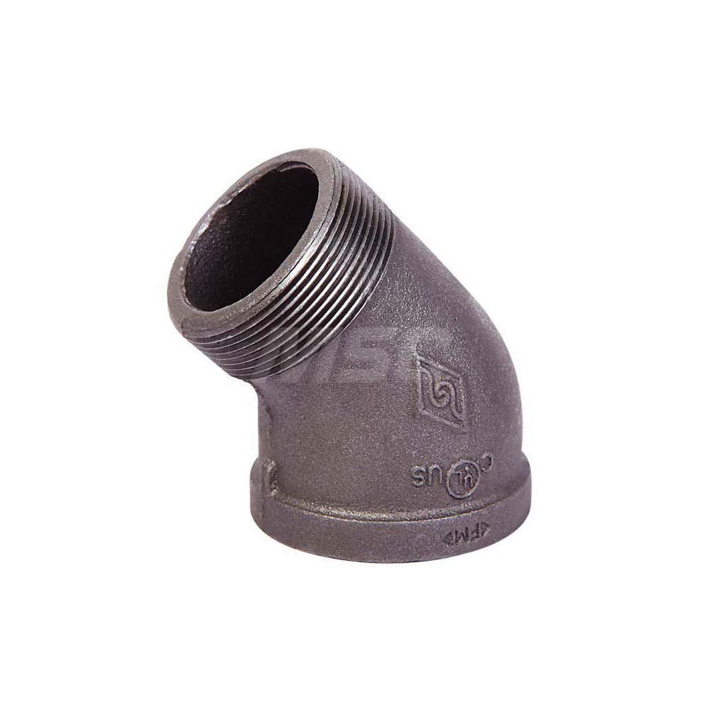 Black 45 &deg; Street Elbow: 1-1/2