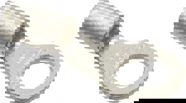 D Shaped Ring Terminal: Non-Insulated, 18 to 14 AWG, Crimp Connection