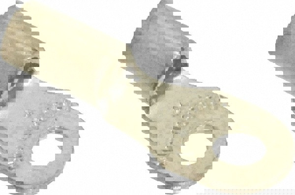 D Shaped Ring Terminal: Non-Insulated, 18 to 14 AWG, Crimp Connection