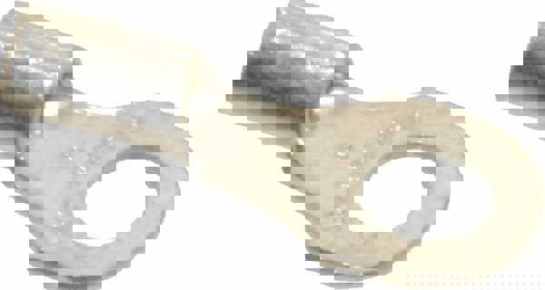 D Shaped Ring Terminal: Non-Insulated, 18 to 14 AWG, Crimp Connection