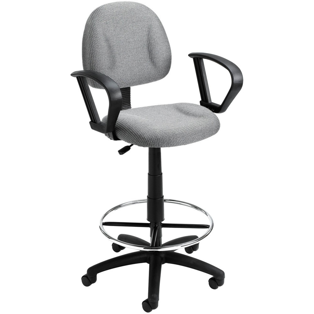 Adjustable Drafting Chair with Loop Arms and Removable Foot Rest: 25-1/2 to 30-1/2
