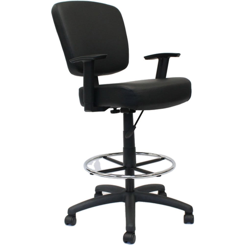 Oversized Drafting Stool with Foot Rest: 26-1/2 to 30