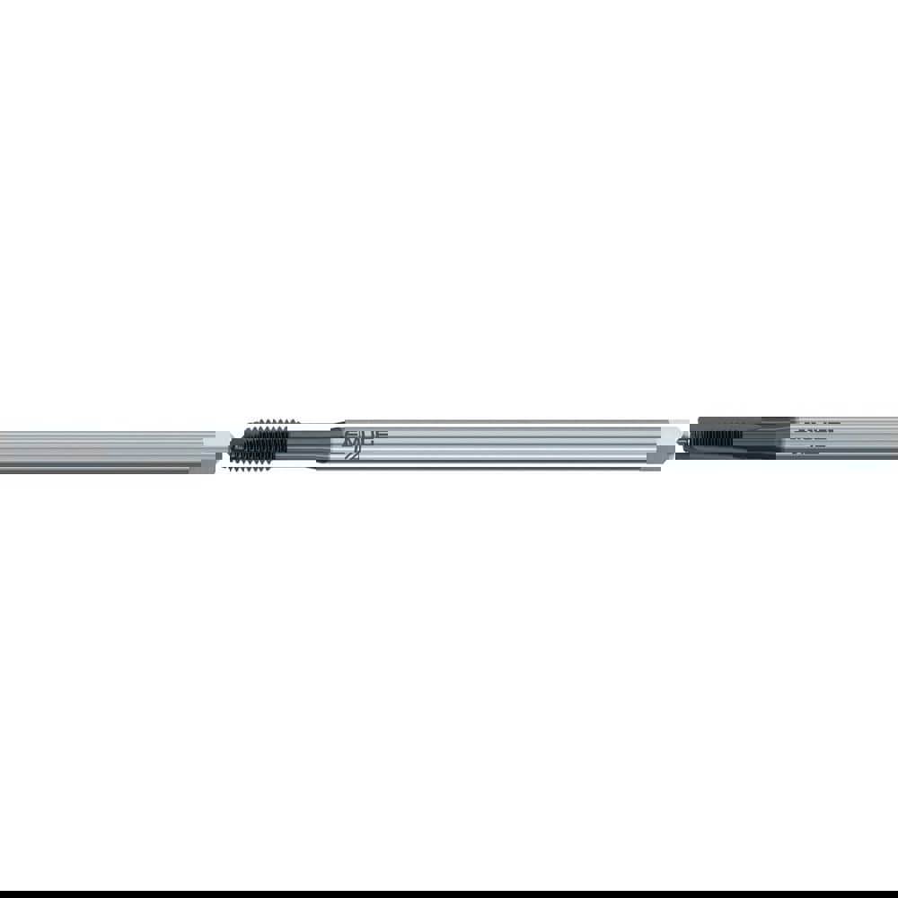 Spiral Point Tap: M8x1.25 Metric, 3 Flutes, Plug Chamfer, 6H Class of Fit, High-Speed Steel-E, GLT-1 Coated