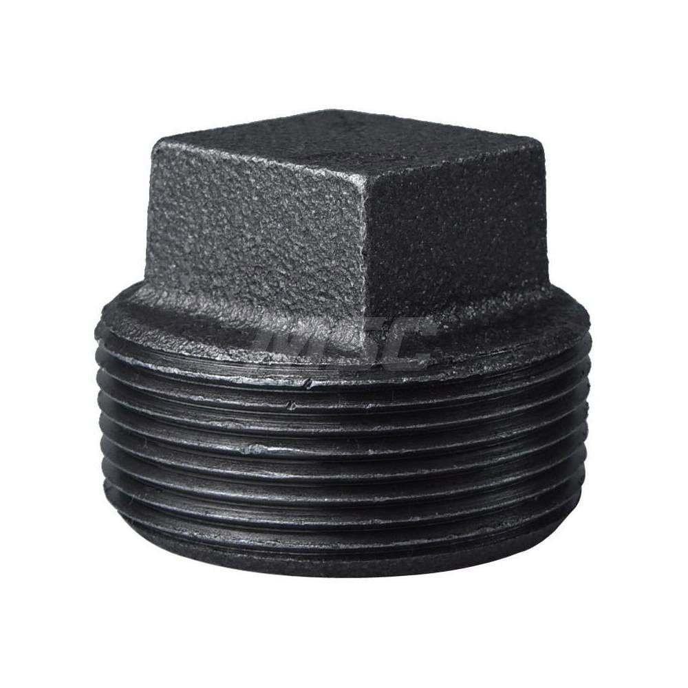 Black Square Plug: 1-1/2