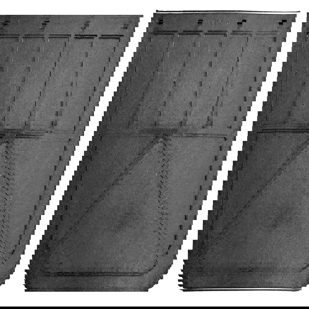 Buyers Products Heavy Duty Rubber Mudflaps repel impact from road debris and have a durable design for long lasting road life. Made from 1/4 in. thick rubber, they resist cutting and tearing. The mudflaps withstand subfreezing temperatures while resisting