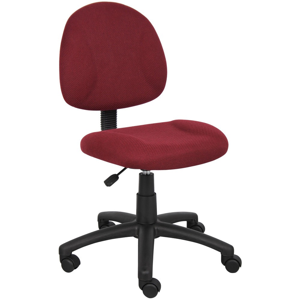 Task Chair: Tweed, Adjustable Height, Burgundy