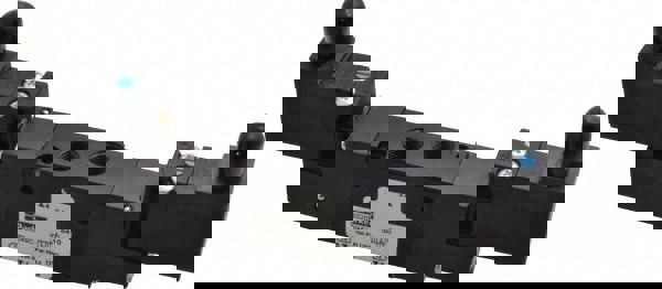 Stacking Solenoid Valve: Double Solenoid, 4-Way, 2 Position, Solenoid Return