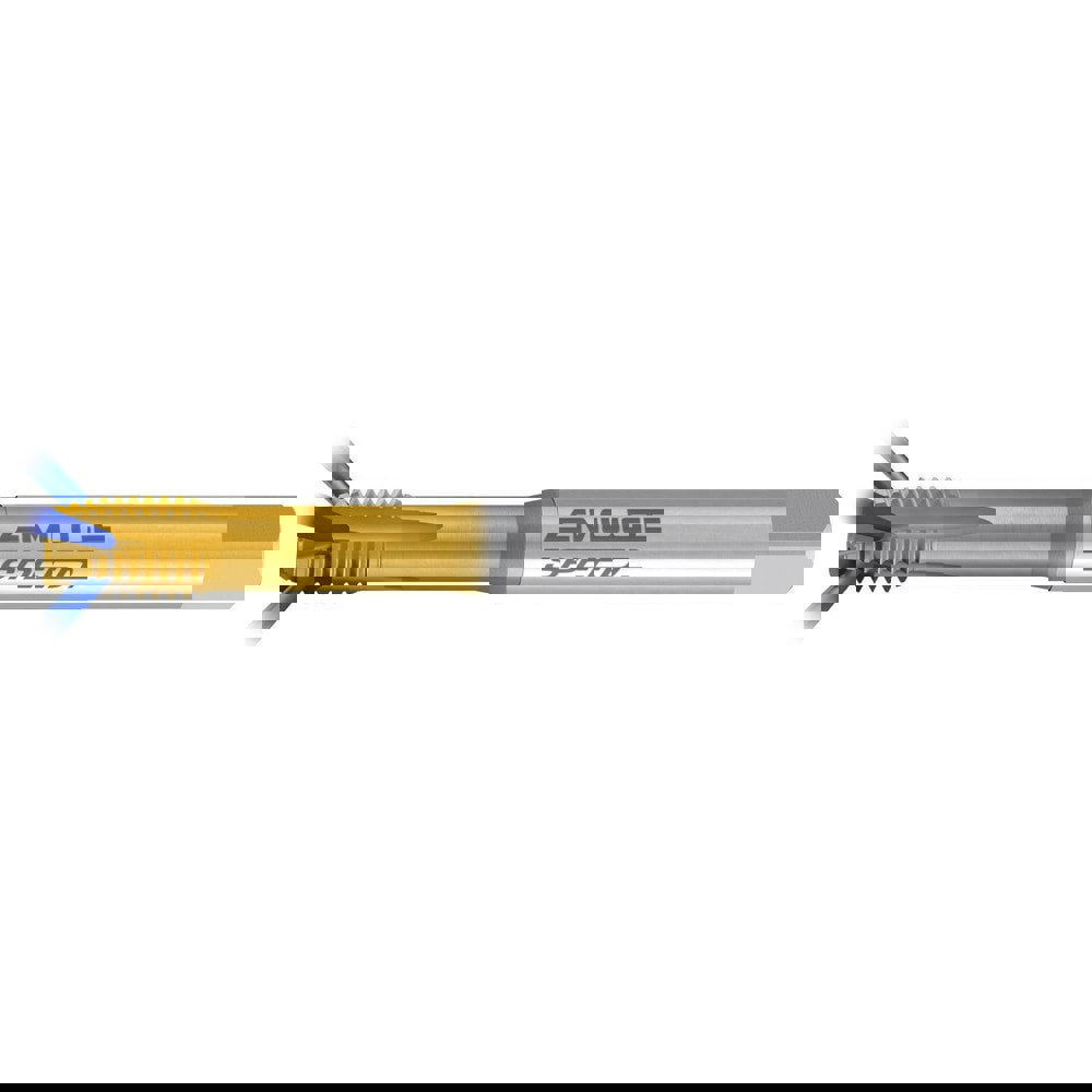 Spiral Point Tap: M8x1.25 Metric, 3 Flutes, Plug Chamfer, 6HX Class of Fit, High-Speed Steel-E-PM, TIN-T49 Coated