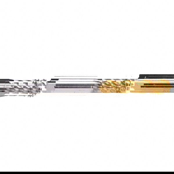Spiral Flute Tap: M5x0.80 Metric, 3 Flutes, 2-3P, 6HX Class of Fit, Powdered Metal & High Speed Steel, TIN Coated