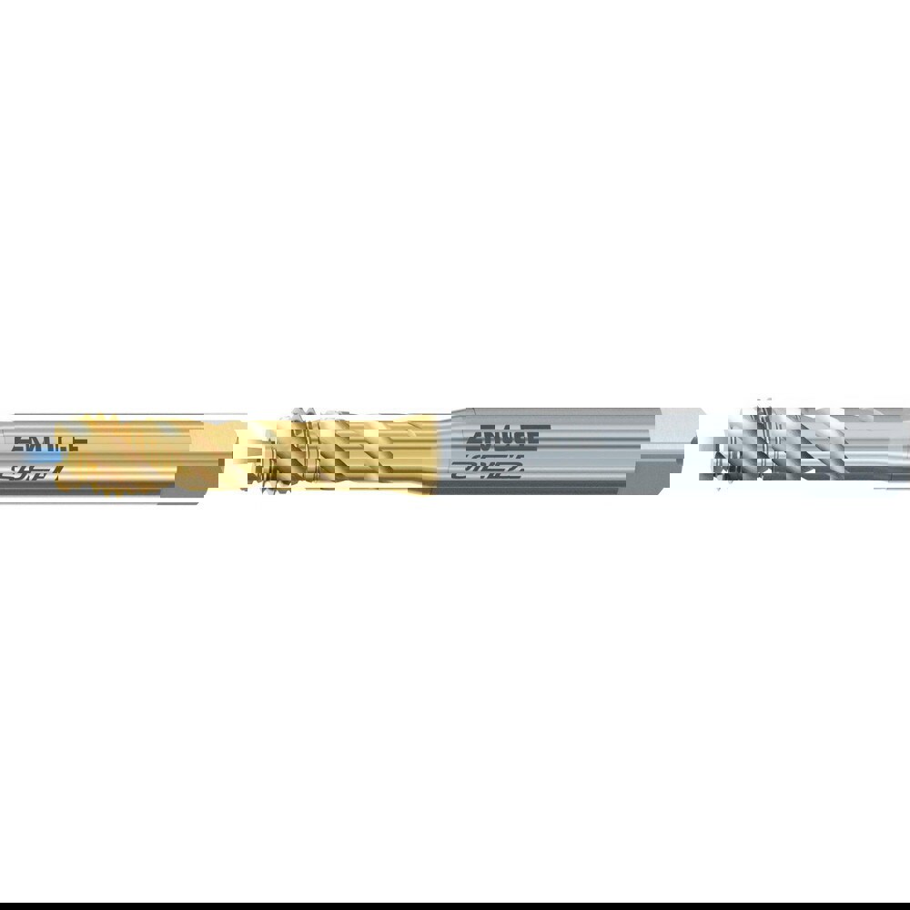 Spiral Flute Tap: M8x1.25 Metric, 3 Flutes, 2-3P, 6HX Class of Fit, Powdered Metal & High Speed Steel, TIN Coated