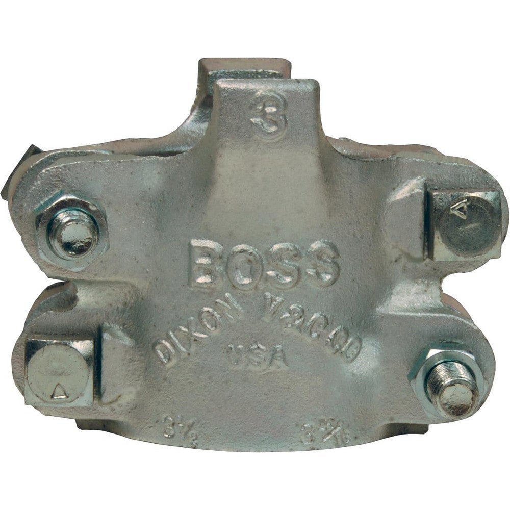 Ground Joint Hose Couplings; Thread Type: Non-Threaded ; Type: 4-Bolt Clamp ; Material: Plated Iron ; Size: 3 in ; Style: 4-Bolt Clamp ; Maximum Hose Outside Diameter: 4.06