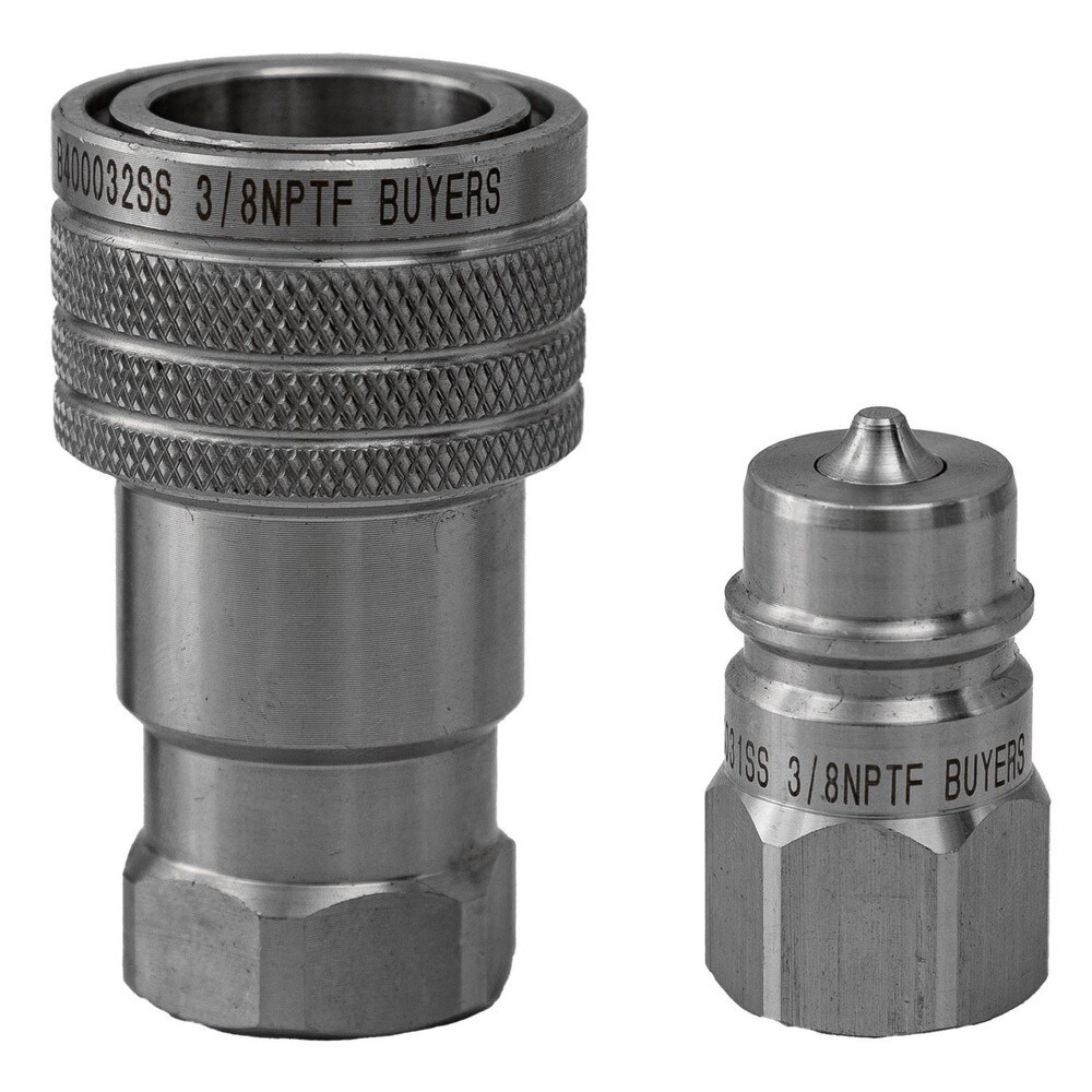 Hydraulic Hose Fittings & Couplings; Type: Hydraulic Coupler ; Fitting Type: Male and Female Set ; Hose Inside Diameter (Decimal Inch): 0.3750 ; Hose Outside Diameter (Decimal Inch): 0.375 ; Hose Size: 1 ; Material: Stainless Steel