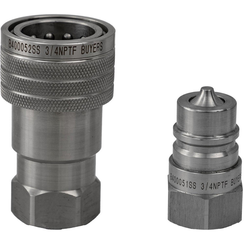 Hydraulic Hose Fittings & Couplings; Type: Hydraulic Coupler ; Fitting Type: Male and Female Set ; Hose Inside Diameter (Decimal Inch): 0.7500 ; Hose Outside Diameter (Decimal Inch): 0.75 ; Hose Size: 1 ; Material: Stainless Steel