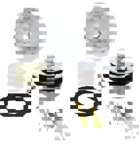 Chrome Plated One-Hole Friction Lift Tub Drain Trim Kit, Includes Two-Hole Conversion Bar