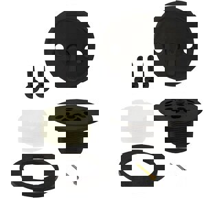 Matte Black Two-Hole Trip Lever Tub Drain Trim Kit