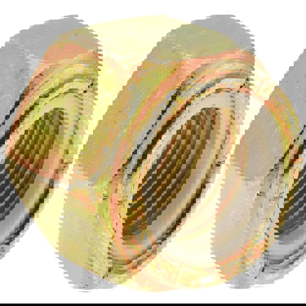 Hex Lock Nut: Insert, Nylon Insert, 3/4-10, Grade 8 Steel, Zinc Yellow Dichromate Finish