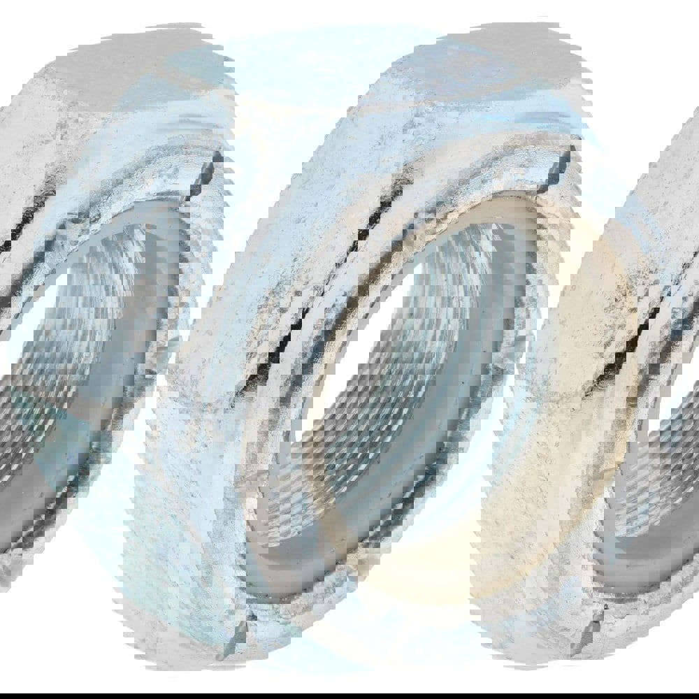 Hex Lock Nut: Insert Lock, Nylon Insert, 1-14, Grade B Steel, Zinc Finish