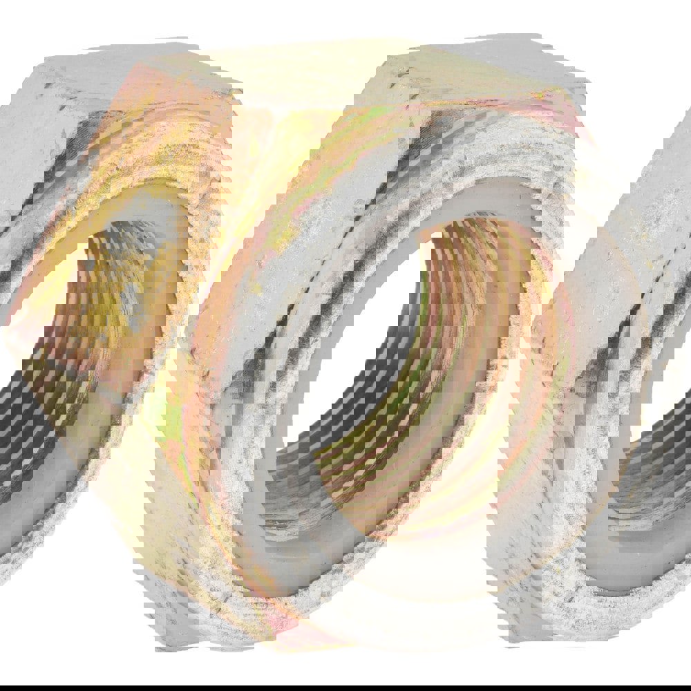 Hex Lock Nut: Insert Lock, Nylon Insert, 1-3/8-6, Grade 8 Steel, Yellow Zinc Dichromate Finish